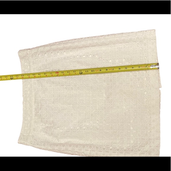 Banana Republic cotton white eyelet pencil fully lined pencil skirt size 8 - Picture 12 of 13